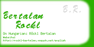 bertalan rockl business card